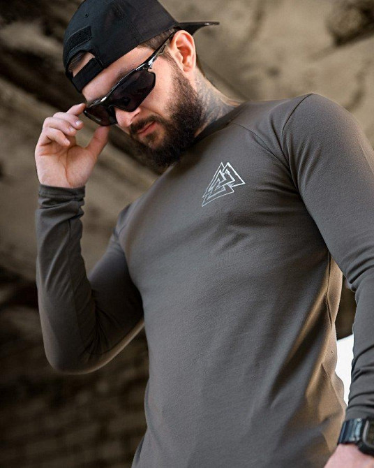 Мілітарі Лонгслів Руни хакі ПП7876 Одеса - фото 8