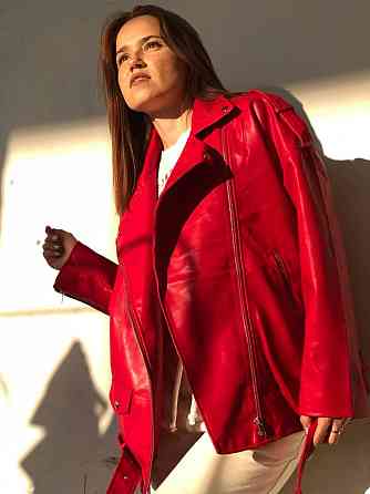 Женская куртка оверсайз Красный L Харьков