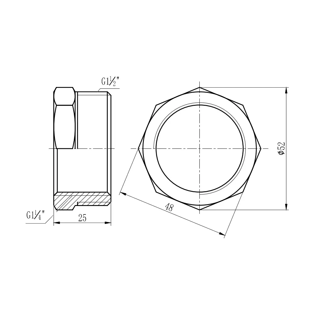 Футорка Thermo Alliance Forte 1 1/2"х1 1/4" НВ SF3744032 Київ - фото 7