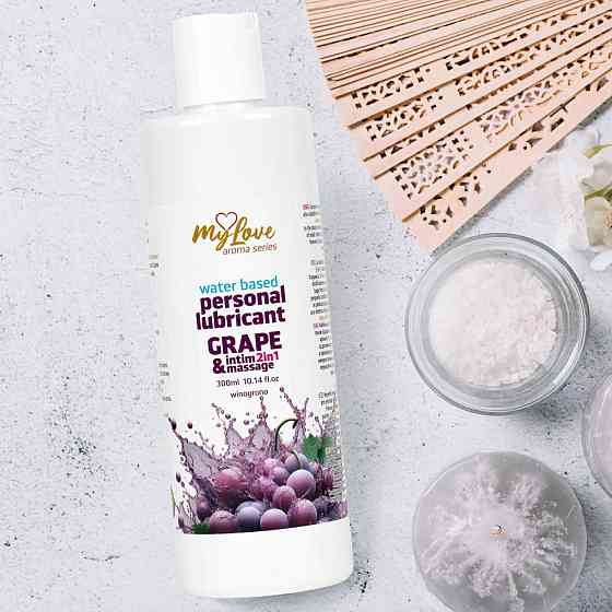 2в1 лубрикант та масажний гель - MyLove Aroma Series Intim&Massage Grape, 300 мл Sex Aura Київ