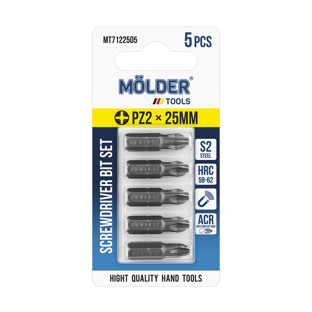 Набор бит Molder PZ2x25мм 5шт Львов - изображение 1