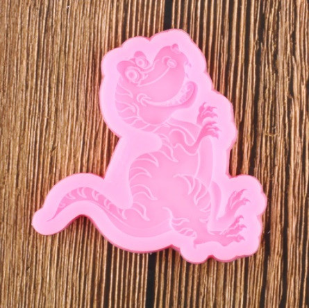 Молд силиконовый Динозавр 78 на 82 мм розовый Киев - изображение 4