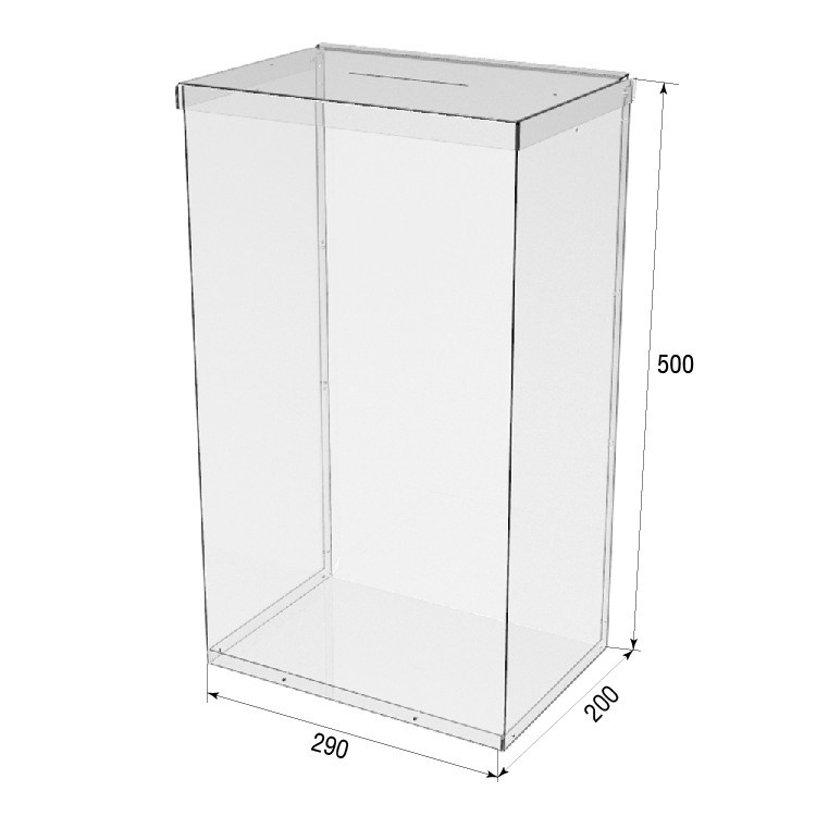 Ящик EKOSTAR без замка для пожертвований и сбора денег 290x200x500. Объем 29 литров Киев - изображение 5