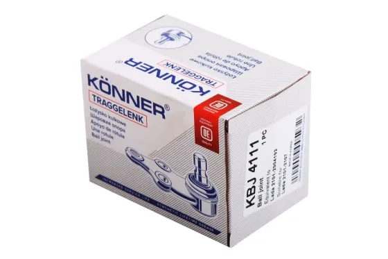 Шаровая опора 2101 Konner закатная верхняя с крепежом (пыльник под хомут) Винница