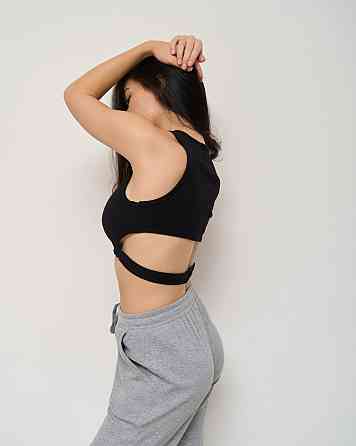 Кроп топ у рубчик — декоративна застібка на спині Nicoletta 80585 L Київ