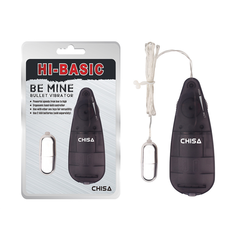 Вибропуля серебристая Chisa Hi-Basic Be Mine Bullet Vibrator на черном пульте управления Sex Aura Киев - изображение 1