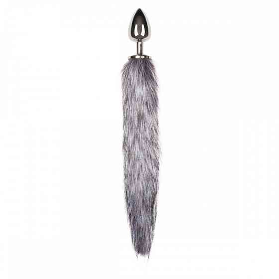 Анальная пробка метал с хвостиком Fox Tail Plug Easy Toys, Размер L Sex Aura Киев