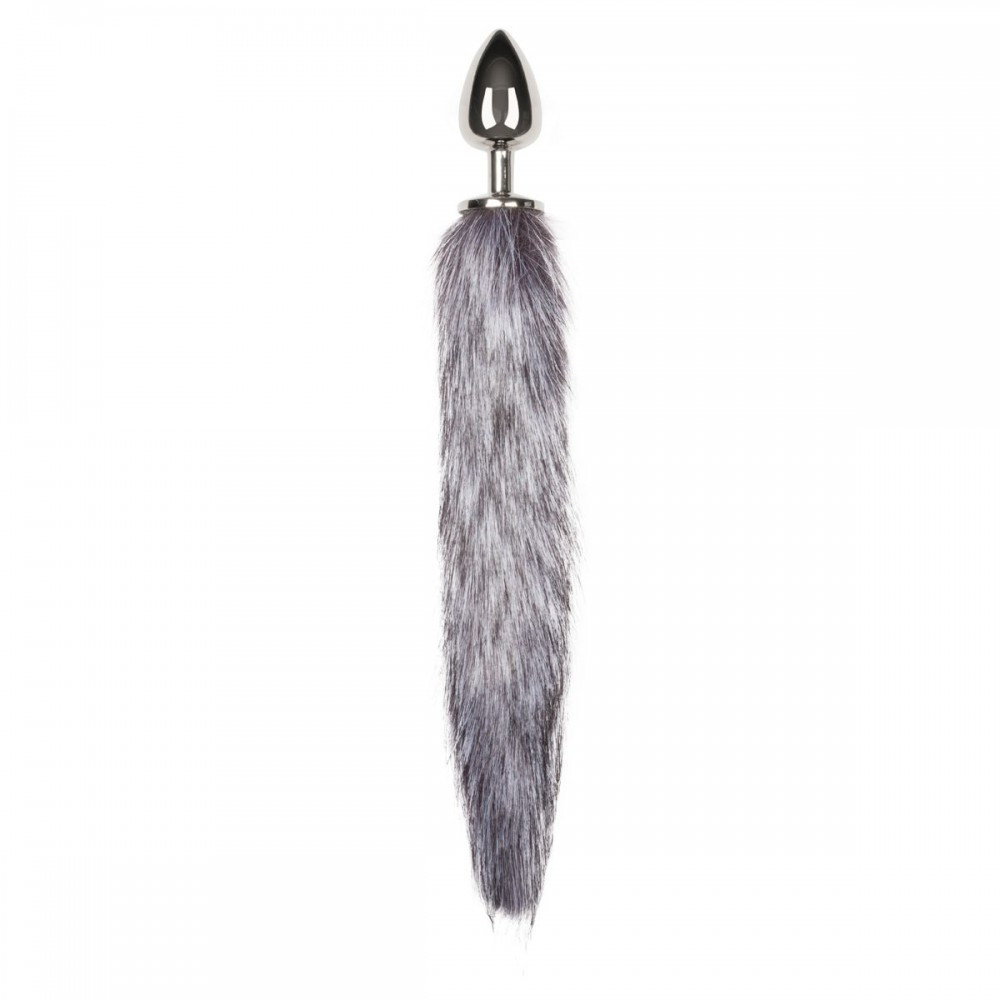 Анальная пробка метал с хвостиком Fox Tail Plug Easy Toys, Размер L Sex Aura Киев - изображение 2