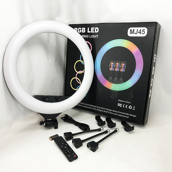 Кільцеве світло з тримачем RGB, Льод лампа для селфі, Проекційна лампа для Тік струм XH-73 Київ - фото 3