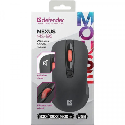 Мишка Defender Nexus MS195 Wireless Black (52195) Вінниця - фото 6