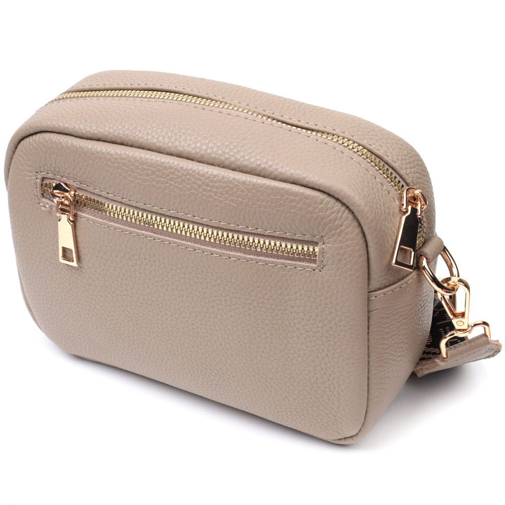 Идеальная женская сумка из натуральной мягкой кожи Vintage 22318 Бежевая Киев - изображение 2