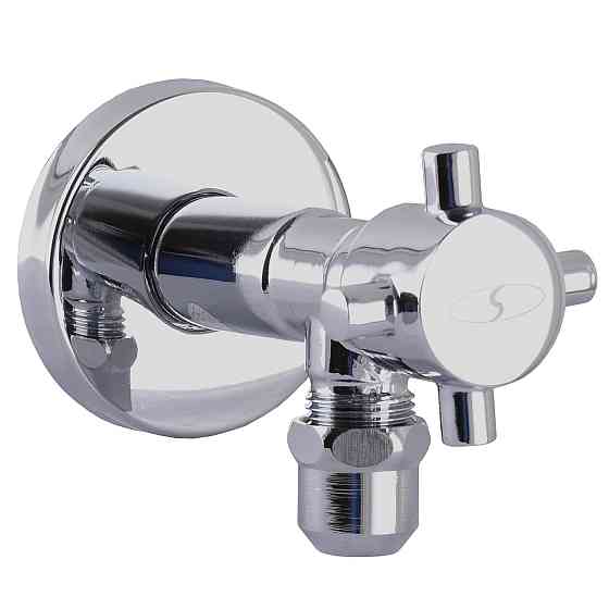 Кран полуоборотный угловой с цангой SOLOMON 1/2″х 3/8″ Retro 7077 (000002252) Киев