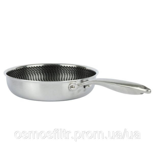 Сковорода Axentia Briliant 28 см с сотовым керамическим покрытием нерж сталь (135990) Киев - изображение 2