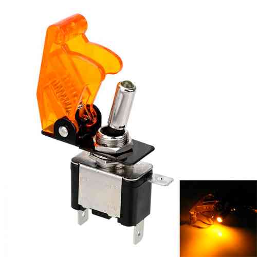 Переключатель, тумблер, выключатель питания 12В 20А LED, желтый Винница