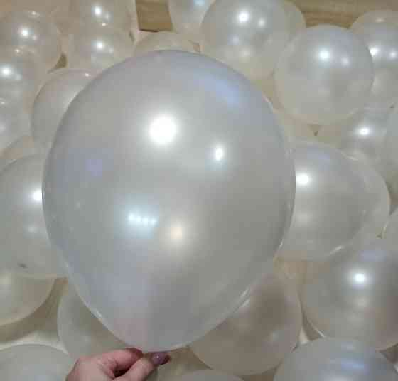 Шарики латексные перламутр белый 12'' 30см Київ