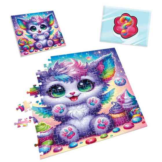 Дитячі пазли з сюрпризом "Кольорове кошеня" VT 8030-12, 180 деталей Вінниця