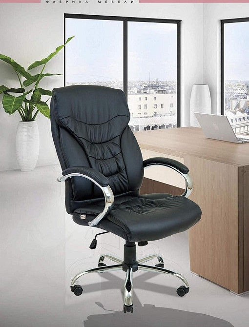 Офисное Кресло Руководителя Richman Cagliari Fly 2230 Хром М2 AnyFix Черный Киев - изображение 5