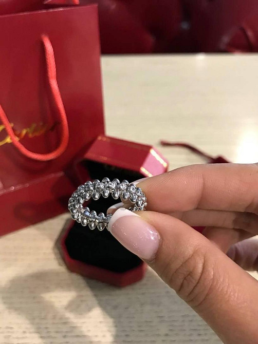 Cartier кільце зубчики покриття білим золотом Одеса - фото 1