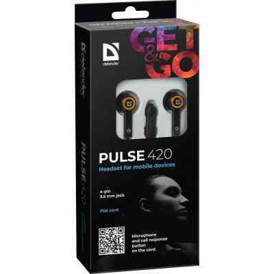 Наушники Defender Pulse 420 Orange (63420) Винница