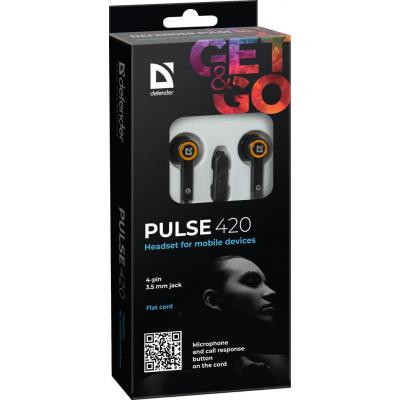 Наушники Defender Pulse 420 Orange (63420) Винница - изображение 5
