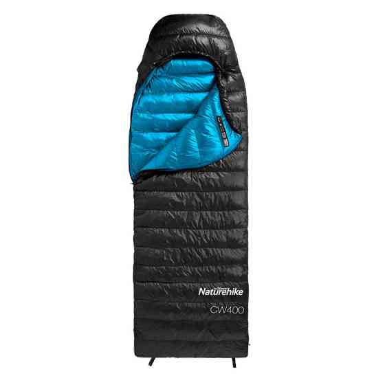 Пуховий спальний мішок Naturehike CW400 розмір L (NH18C400-D) Чорний Вінниця