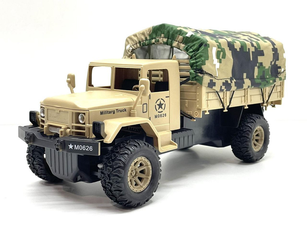 Машина Військова вантажівка на пульті управління масштаб 1:18 Пісочний (0626BK) Чернігів - фото 1
