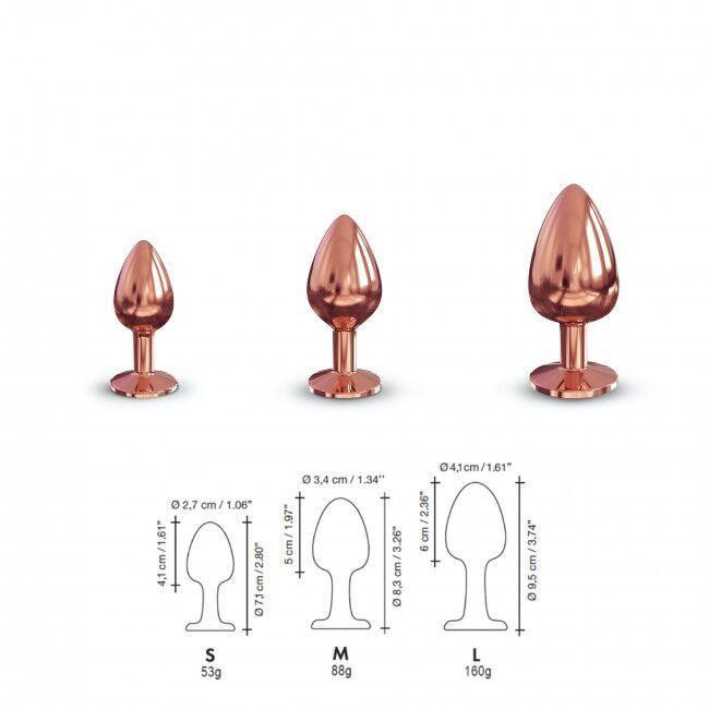 Металева анальна пробка із прикрасою у вигляді кристалу Dorcel - Diamond Plug L Sex Aura Київ - фото 6