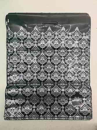 Пакет щільний з прорізною ручкою "No20" (40*50+3) КВС Чорний (50 шт.) Харків