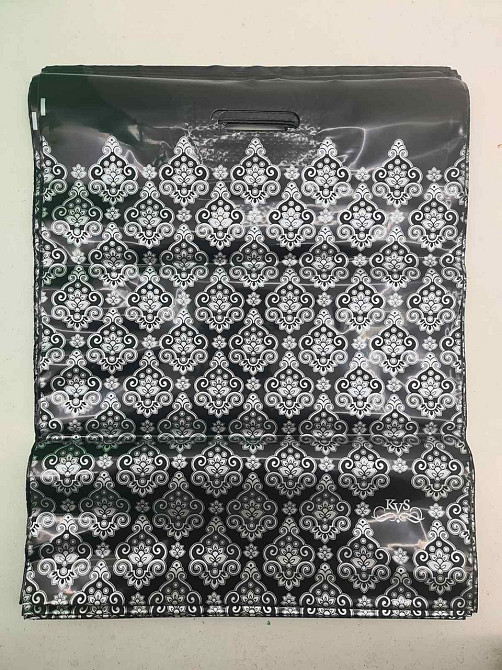 Пакет щільний з прорізною ручкою "No20" (40*50+3) КВС Чорний (50 шт.) Харків - фото 3