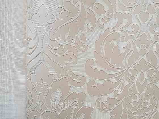 Шпалери вінілові на паперовій основі Sirpi Italian Silk 7 вензелі дамаски структурні сріблясті рожеві Київ