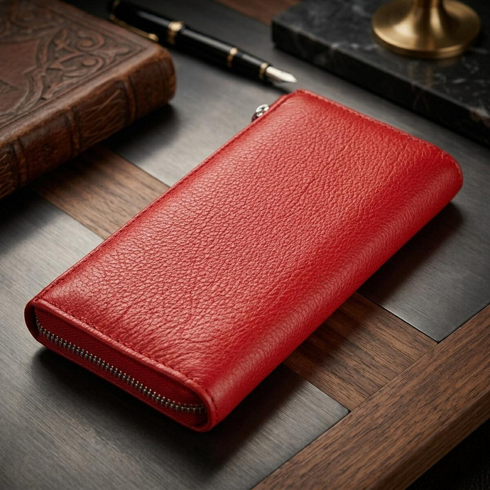 Жіночий шкіряний гаманець ST Leather 19381 Червоний Київ - фото 14