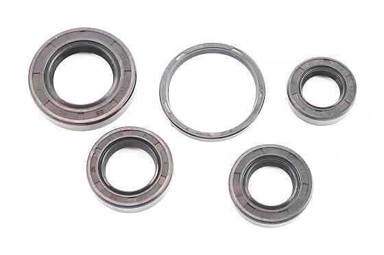 Сальники к-кт 5шт (15x25x7; 17x30x7; 20x31x7; 25x40x7; 34x39x4) двигуна, Honda DIO, від 10шт -15% Київ