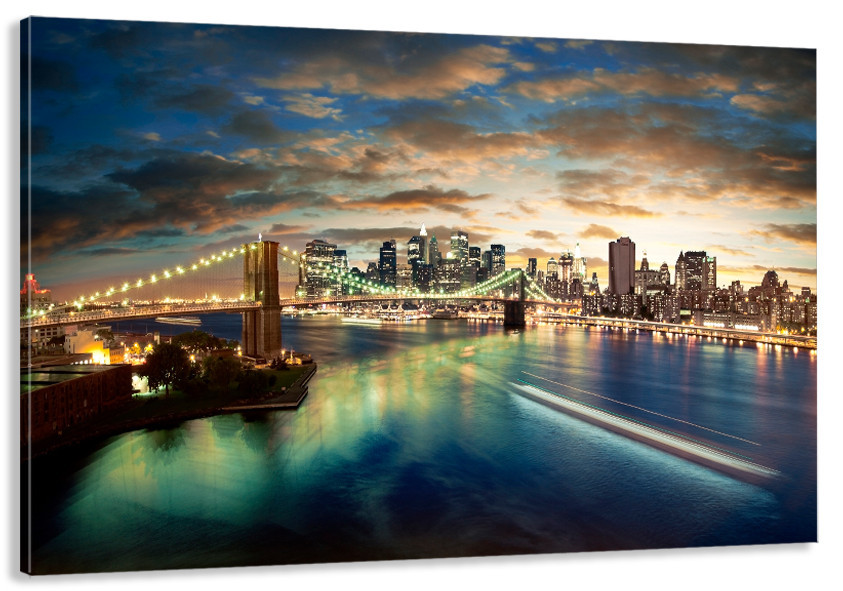 Картина холст в гостиную / спальню Нью-Йорк   MLP_92 40x80 см Киев - изображение 1