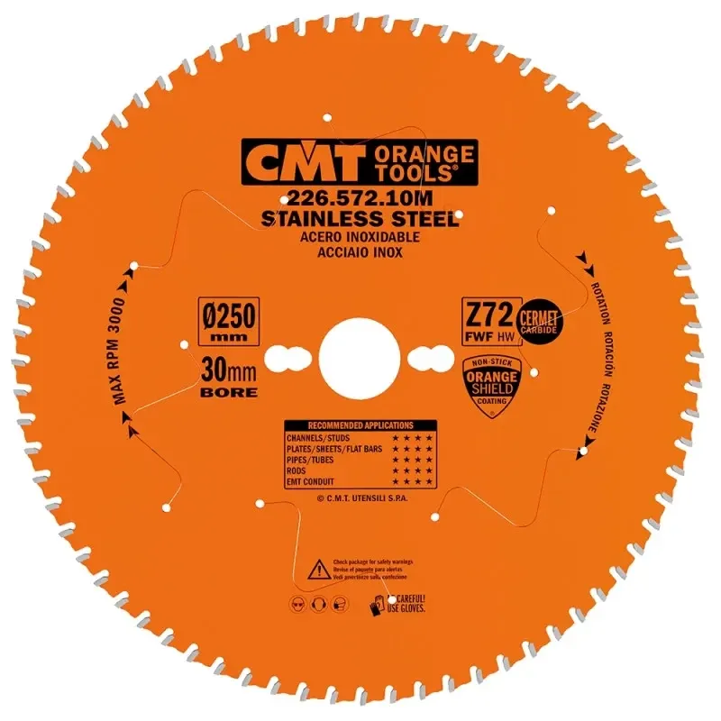Пиляльний диск по нержавіючій сталі CMT 250x30x72z K2.2/1.8 (226.572.10M) Одесса - изображение 1