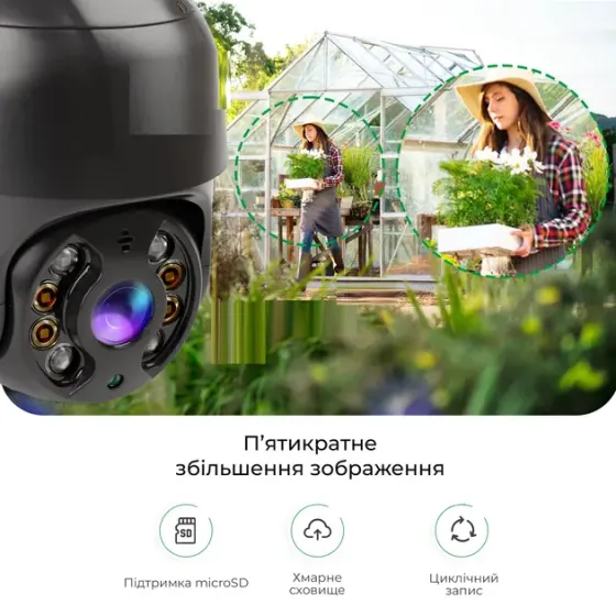 Уличная поворотная IP-камера WI-FI ,А8 / 4mp 360 (A8) monitor ICSSE Коломия