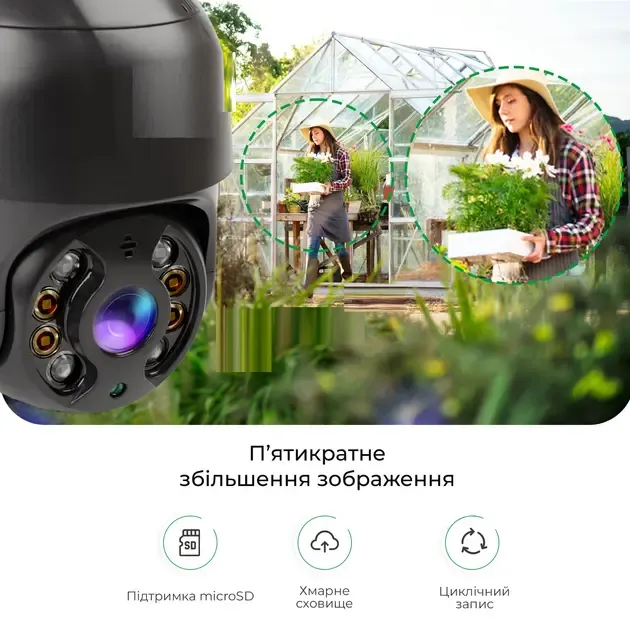 Уличная поворотная IP-камера WI-FI ,А8 / 4mp 360 (A8) monitor ICSSE Коломыя - изображение 3