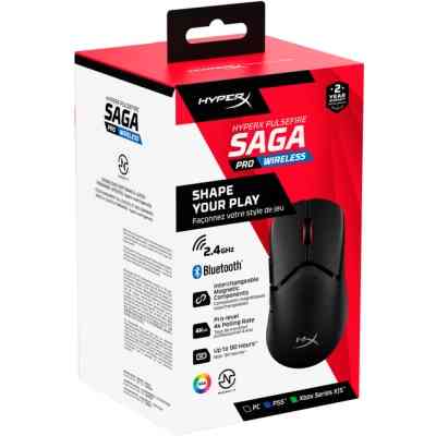 Мышка HyperX Pulsefire Saga Pro Wireless/Bluetooth Black (A2PB2AA) Винница