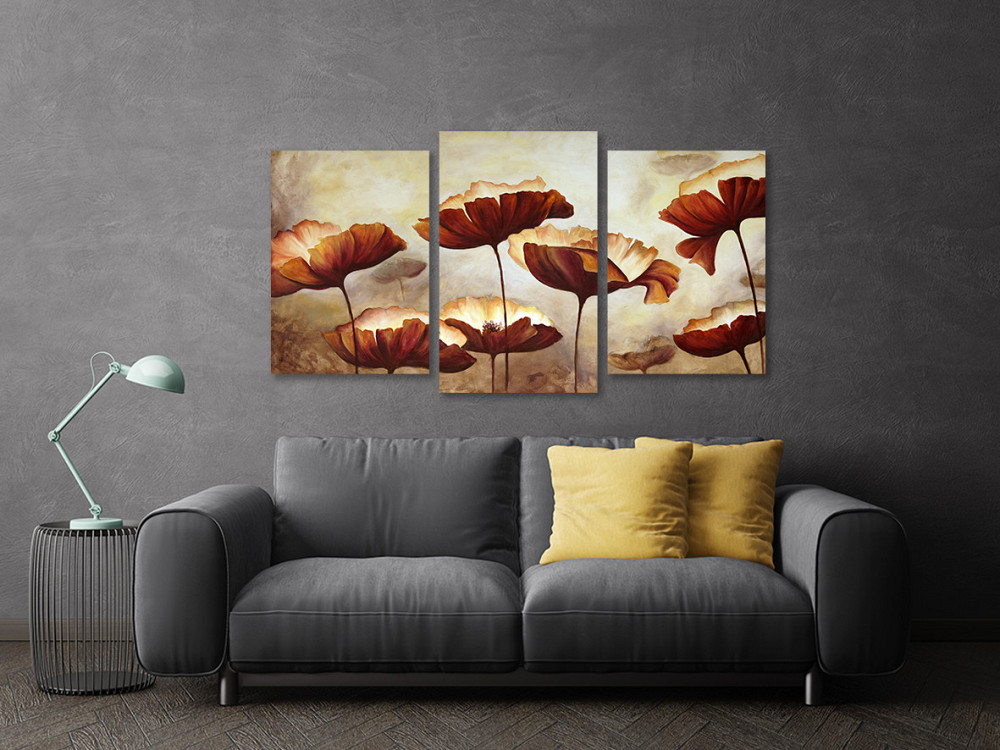 Модульная картина в гостиную / спальню Маки   Art-632_3 100x150 см Киев - изображение 3