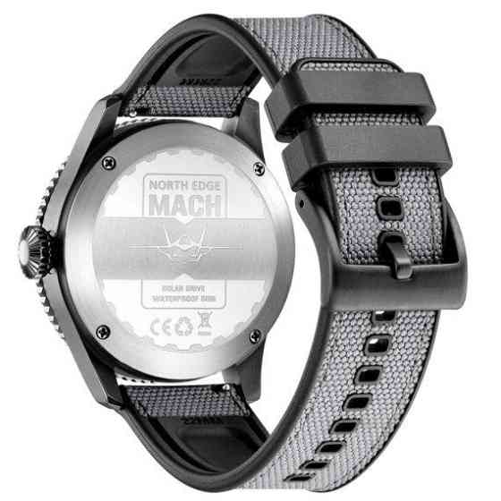 Мужские водостойкие тактические часы North Edge Mach New (Черные) Винница