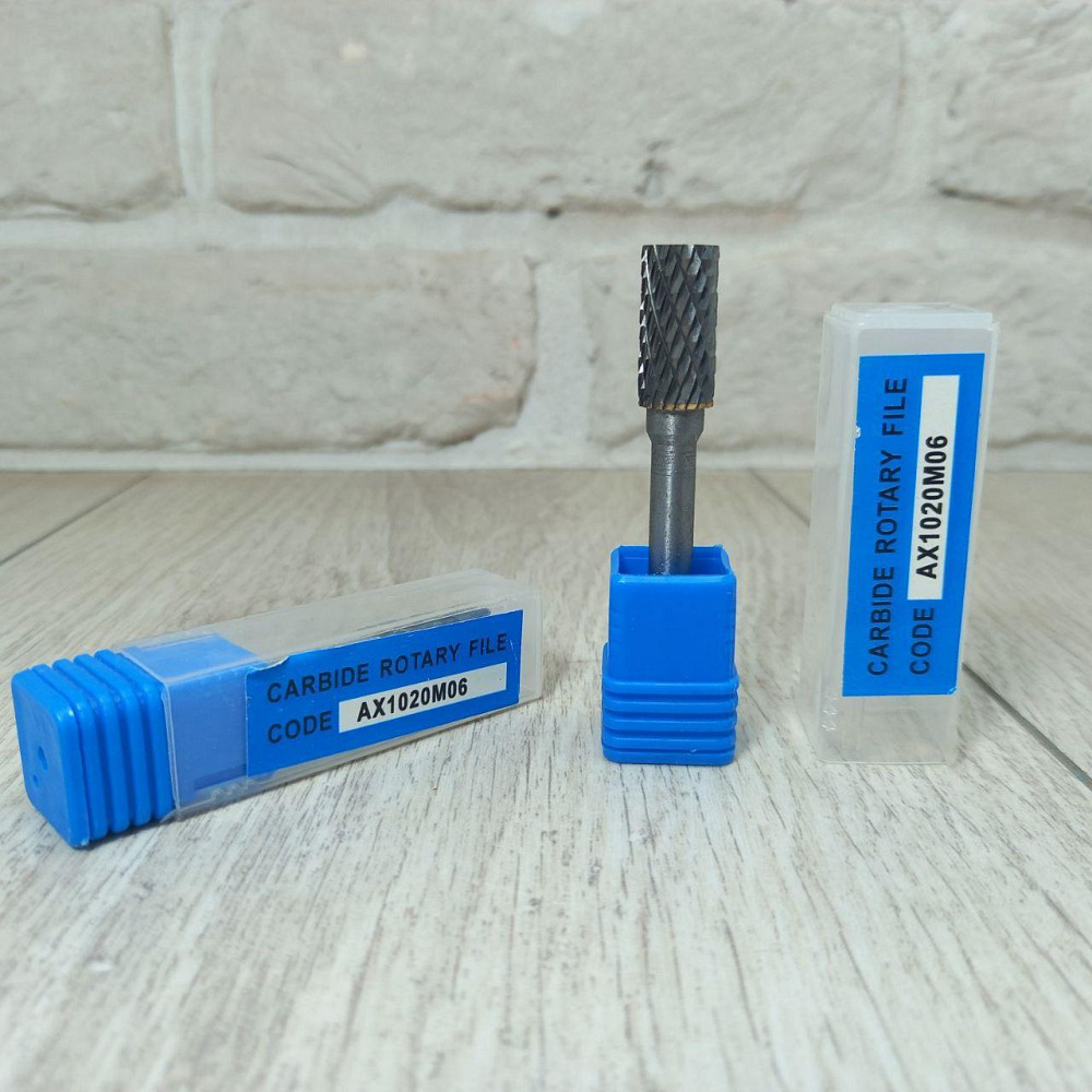 Борфреза по металу AEX 10×20×6 мм — циліндрична твердосплавна шарошка для дриля та гравера. Харків - фото 2