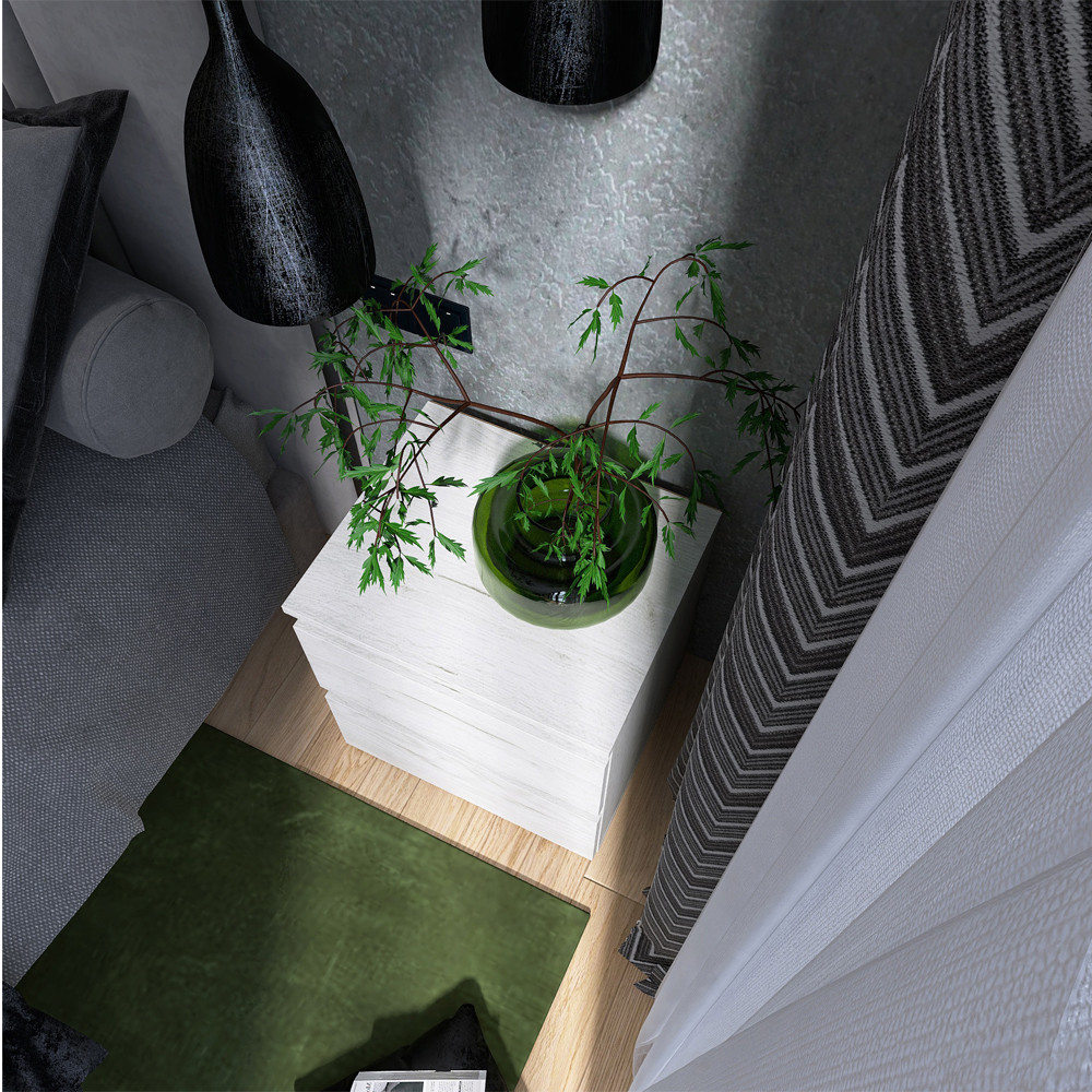 Тумба приліжкова Еверест ТЛ-1 Лайт 45х38х49 см Дуб Крафт білий (DTM-071083) Львів - фото 4