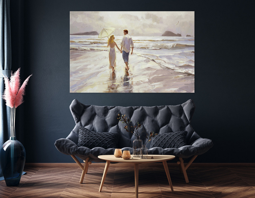 Картина холст у вітальню / спальню Закохані   MLP_32  ( 60х30см ) 40x80 см Київ - фото 4