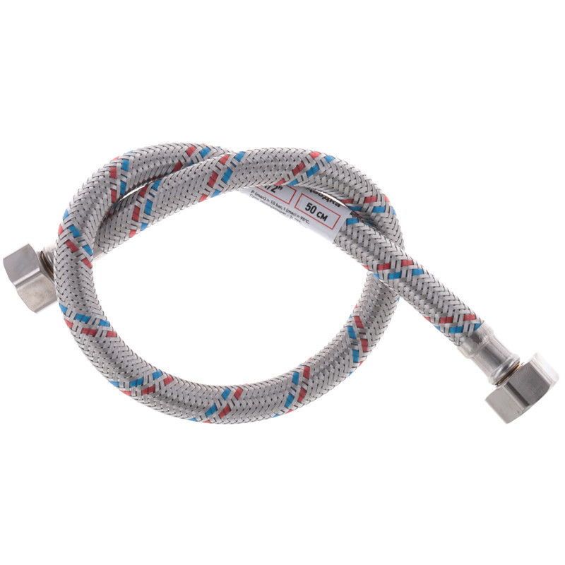 Гнучкий шланг для підключення води гайка 1/2'' - гайка 1/2'' (50 см) Zerix (ZX1551)   ( 25151 ) Харків - фото 3
