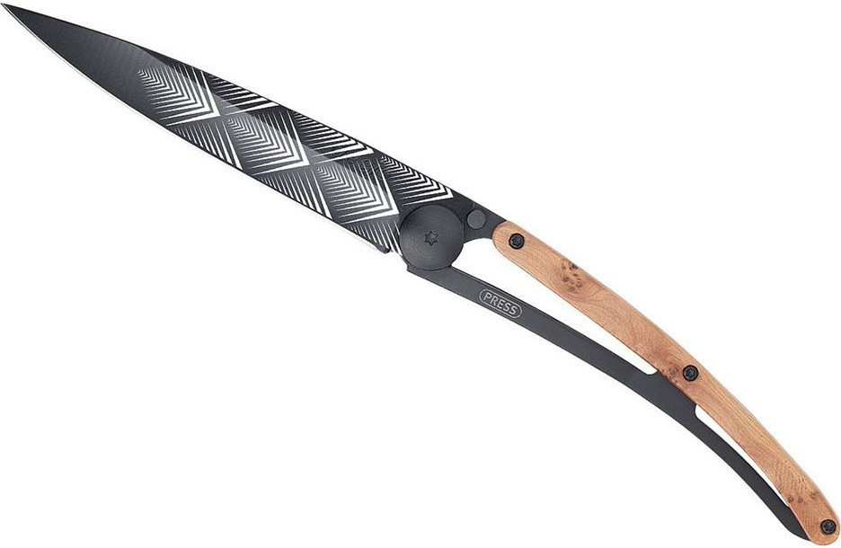 Універсальний Складаний Ніж з лазерним гравіюванням Ар-деко Deejo "37 грам" (1GB000105) Нержавіюча сталь Нововолинськ - фото 2