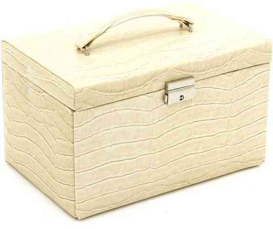 Скринька для коштовностей Friedrich Lederwaren Jolie шкіра крокодила Бежевий Київ