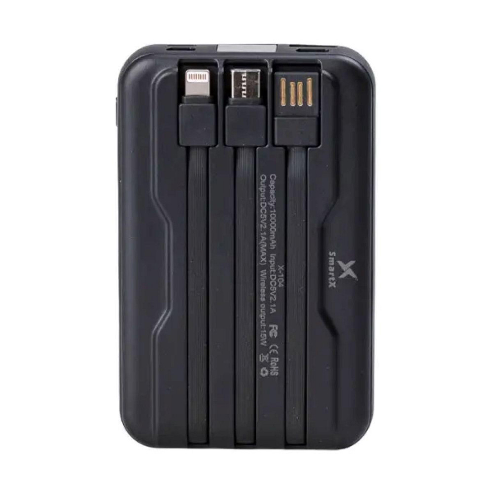 Повербанк з бездротовою зарядкою 10000mah 3 шнури в комплекті X104 Київ - фото 4