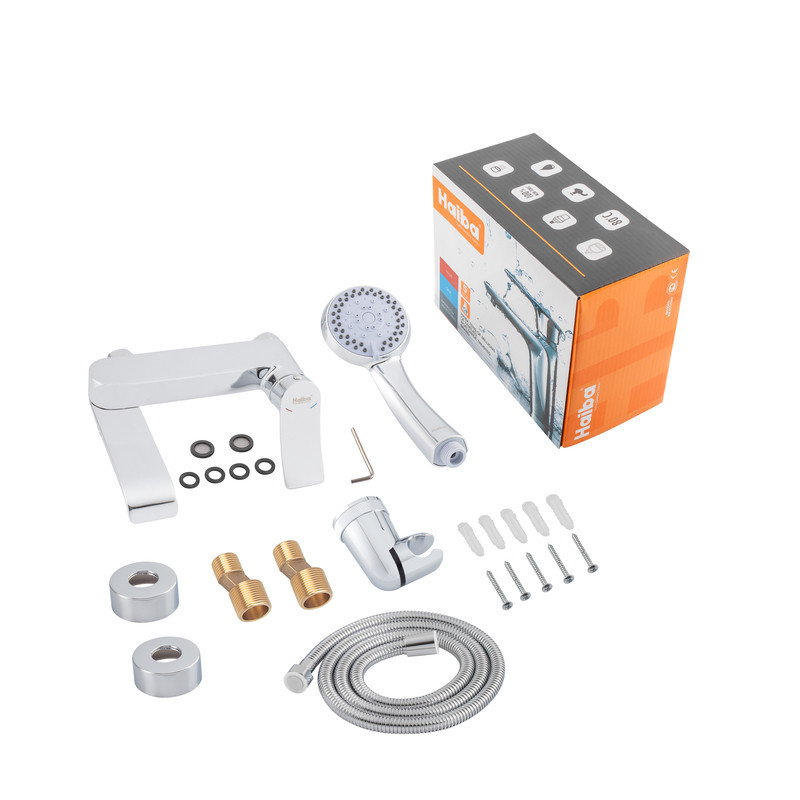 Змішувач для ванни Haiba Bolero 009 з коротким виливом та поворотним перемикачем (HB9578) Харків - фото 5