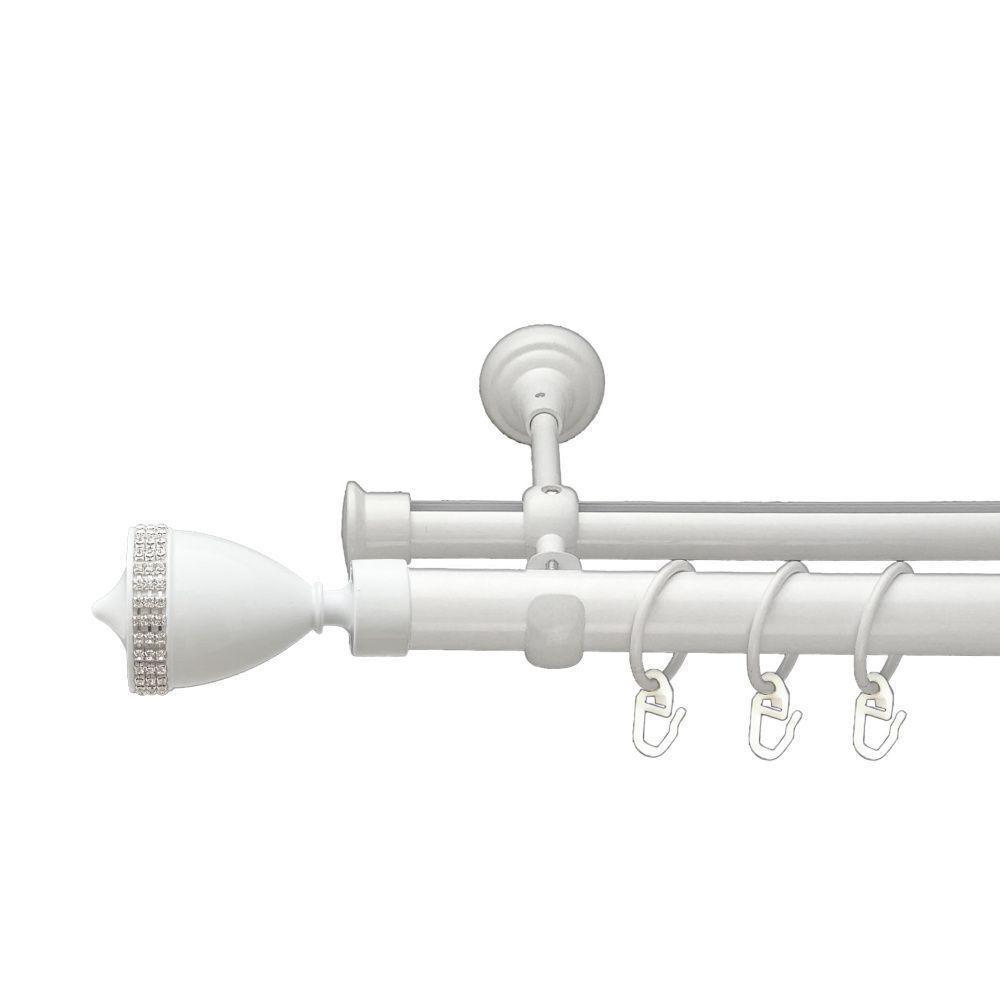Карниз Orvit Етернія металевий дворядний опозитний гладка \ профільна труба кільце металеве Арктіс 25\19 мм Львов - изображение 1