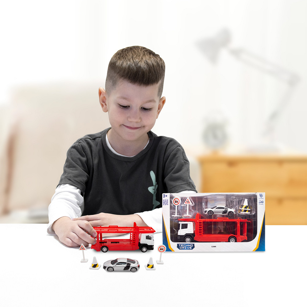 Ігровий набір – Автоперевізник Scania (автоперевізник, машина, аксес.) Дніпро - фото 3