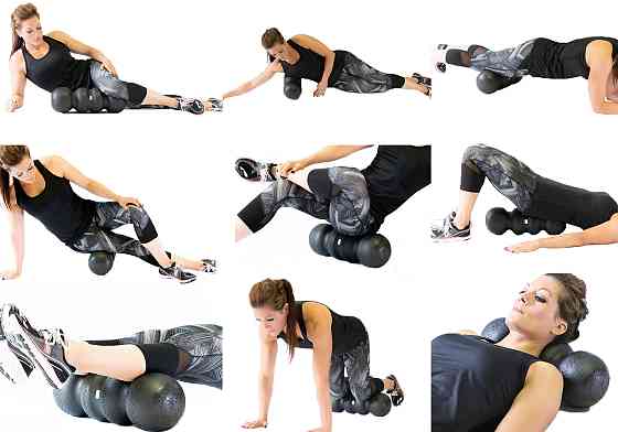 Масажний ролик EasyFit SlateShaper 45 см чорний Коломия